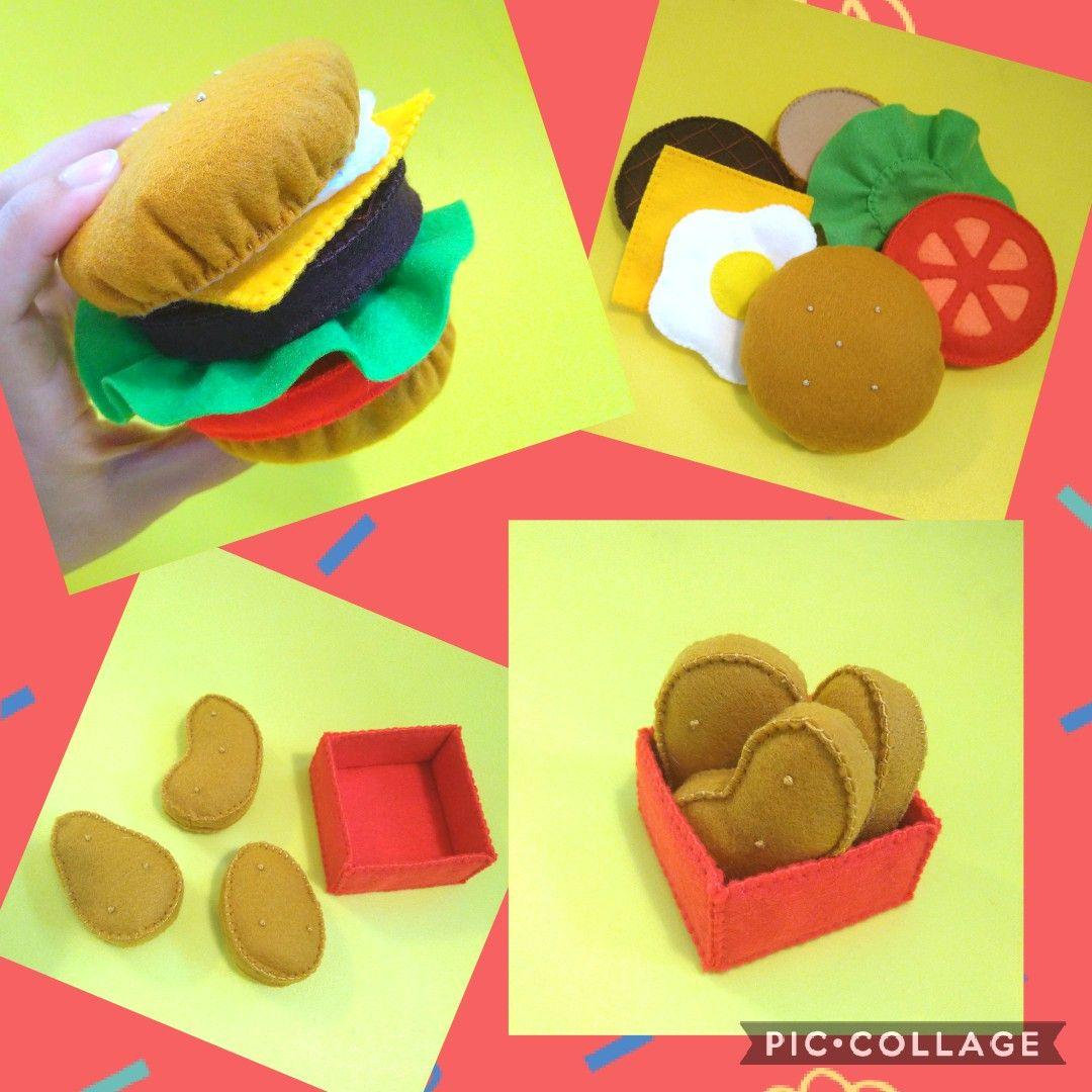 フェルトおままごと★ハンバーガーセット¥2600