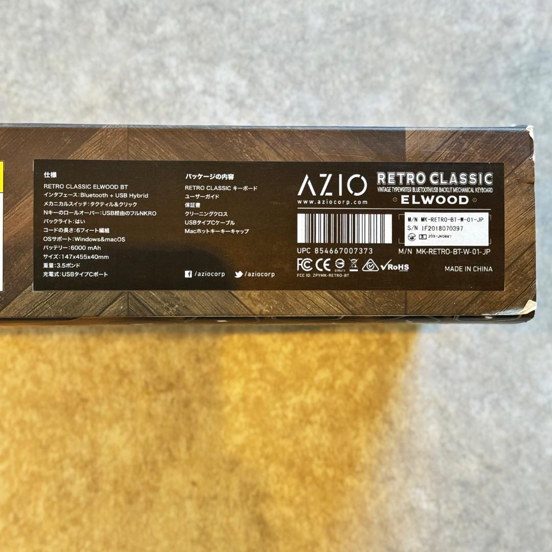 キーボード AZIO Retro Classic MK-RETRO-BT-W-01-JP