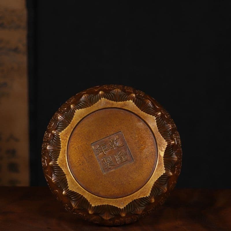 銅 細工 聚宝盆 百福蓮華香炉 仏堂 応接間 茶台 薫香炉 装飾品 工芸品 置物