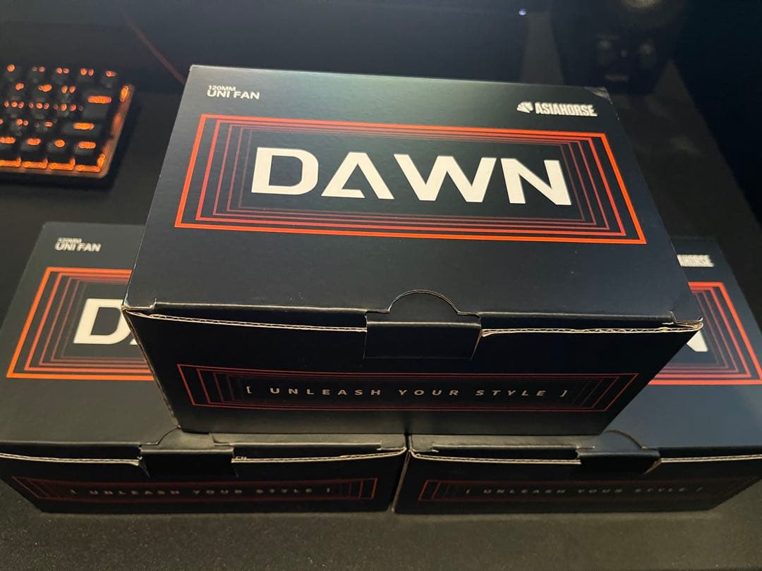 AsiaHorse PCケースファン 120MM DAWN-黒 9枚セット