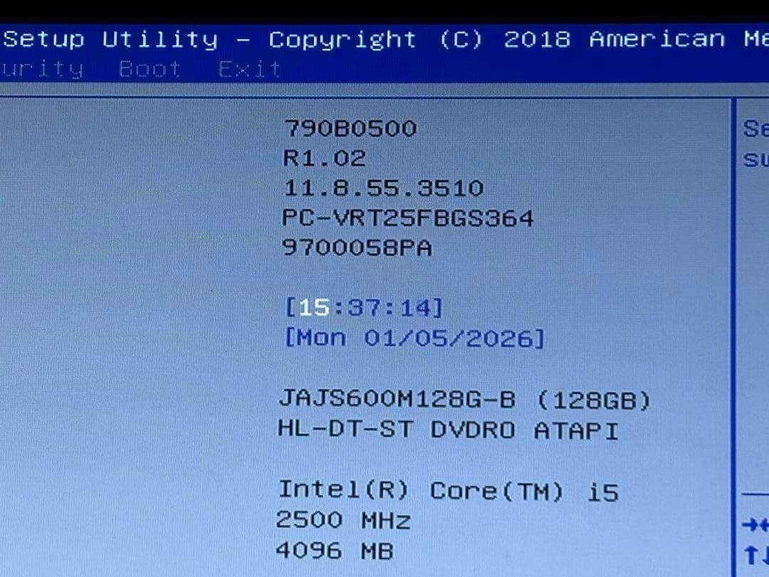 S*a様 オークション Win11入りジャンクPC i5-7200U SSD12