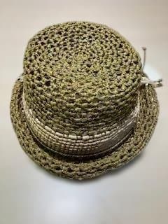 サンアルシデ　MARSEILLE HAT ラフィアオリーブ色のハット