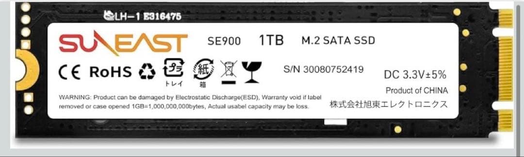 内蔵型SSD SUN EAST SE900 1TB M.2 SATA SSD