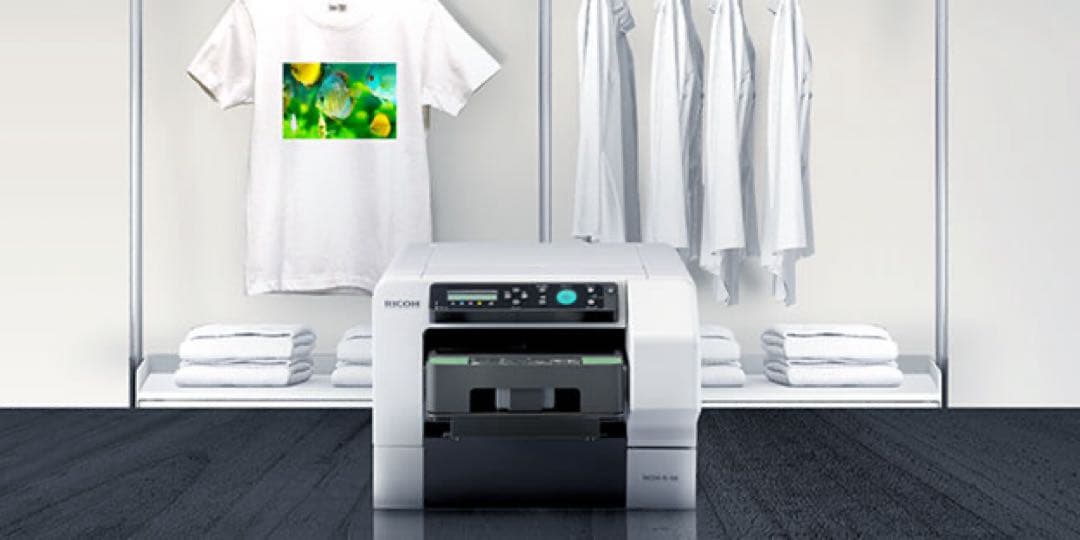 RICOH Ri100 + Rh100 ガーメントプリンター Tシャツ印刷機