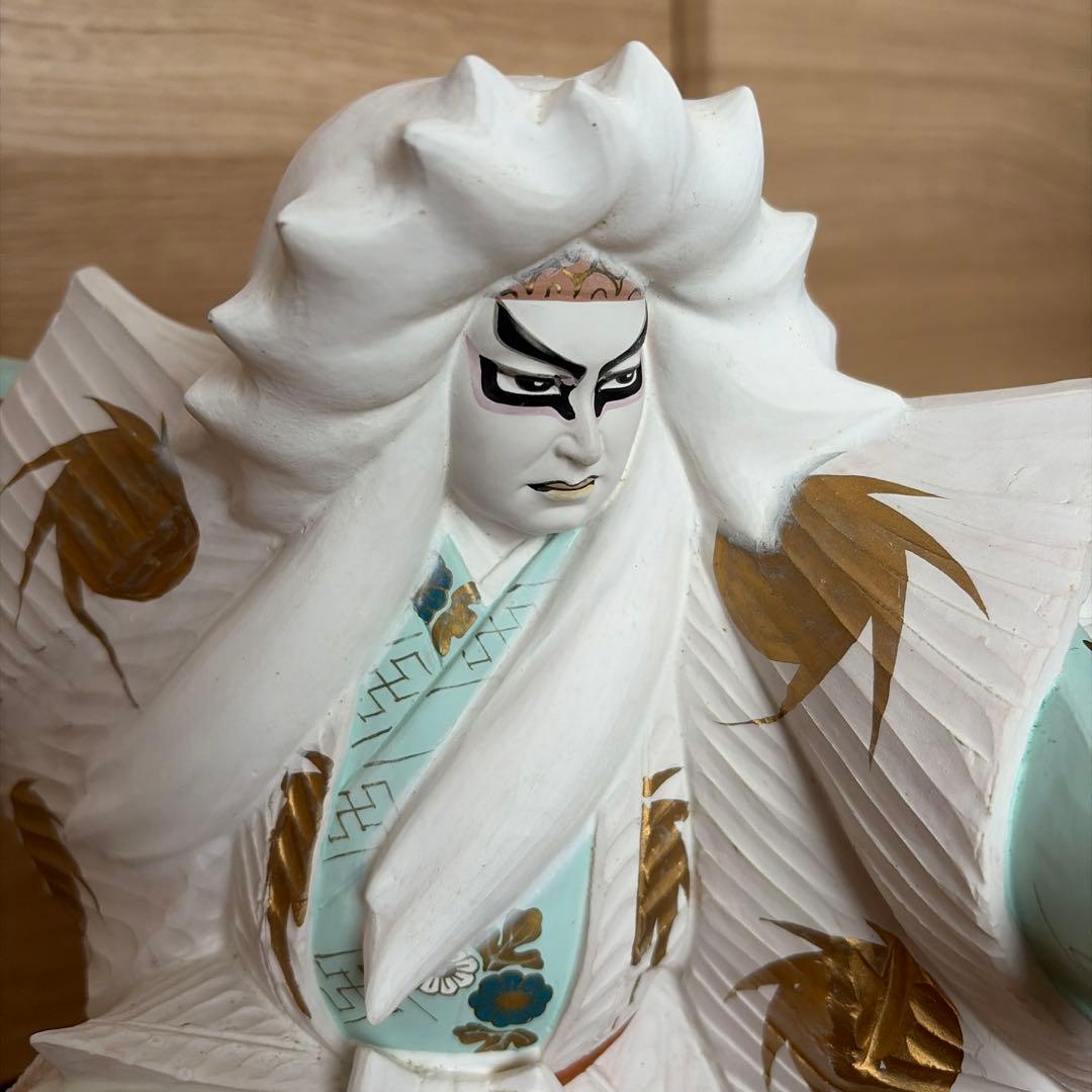 伝統的博多人形 歌舞伎 鏡舞 一義作 約30cm