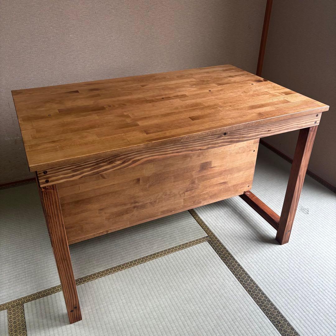 ハンドメイド　カウンター収納付　テーブル　オーダー受け付けます。