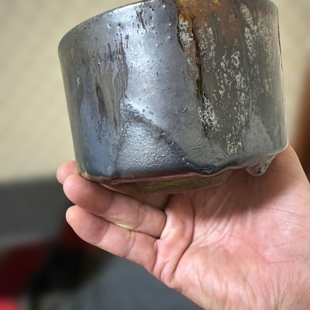 骨董品　秞掛け　抹茶碗　塗箱付き　時代感