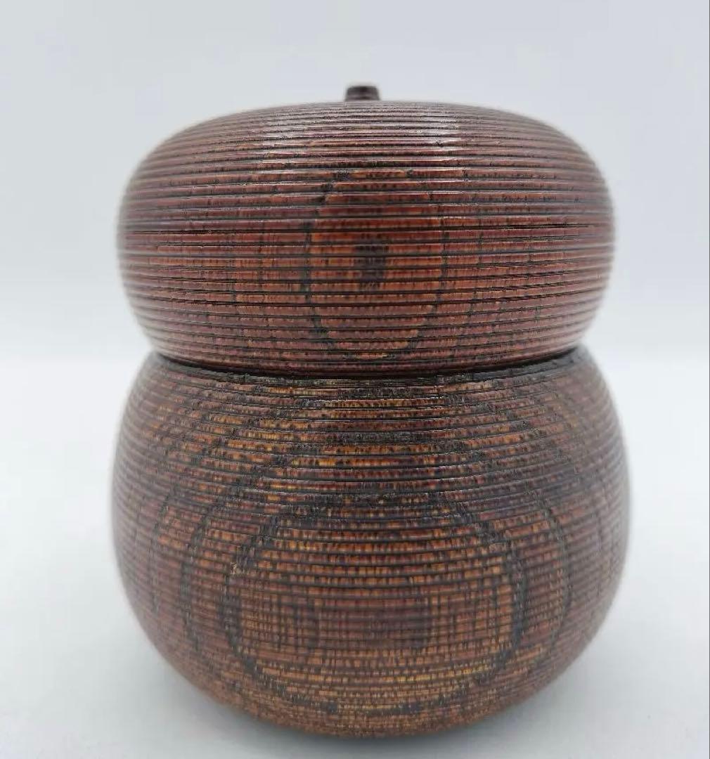d157【新品・未使用】瓢茶器 瓢箪蒔絵 川瀬表完 木箱 茶道具