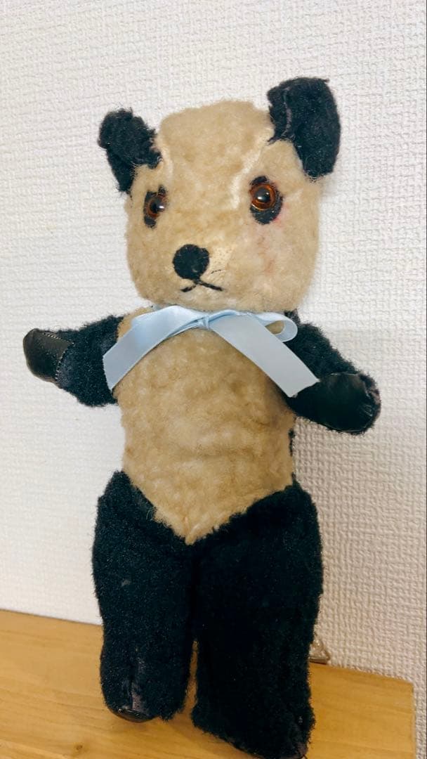 アンティークパンダちゃん　ぬいぐるみ　レトロ　ビンテージ　テディベア