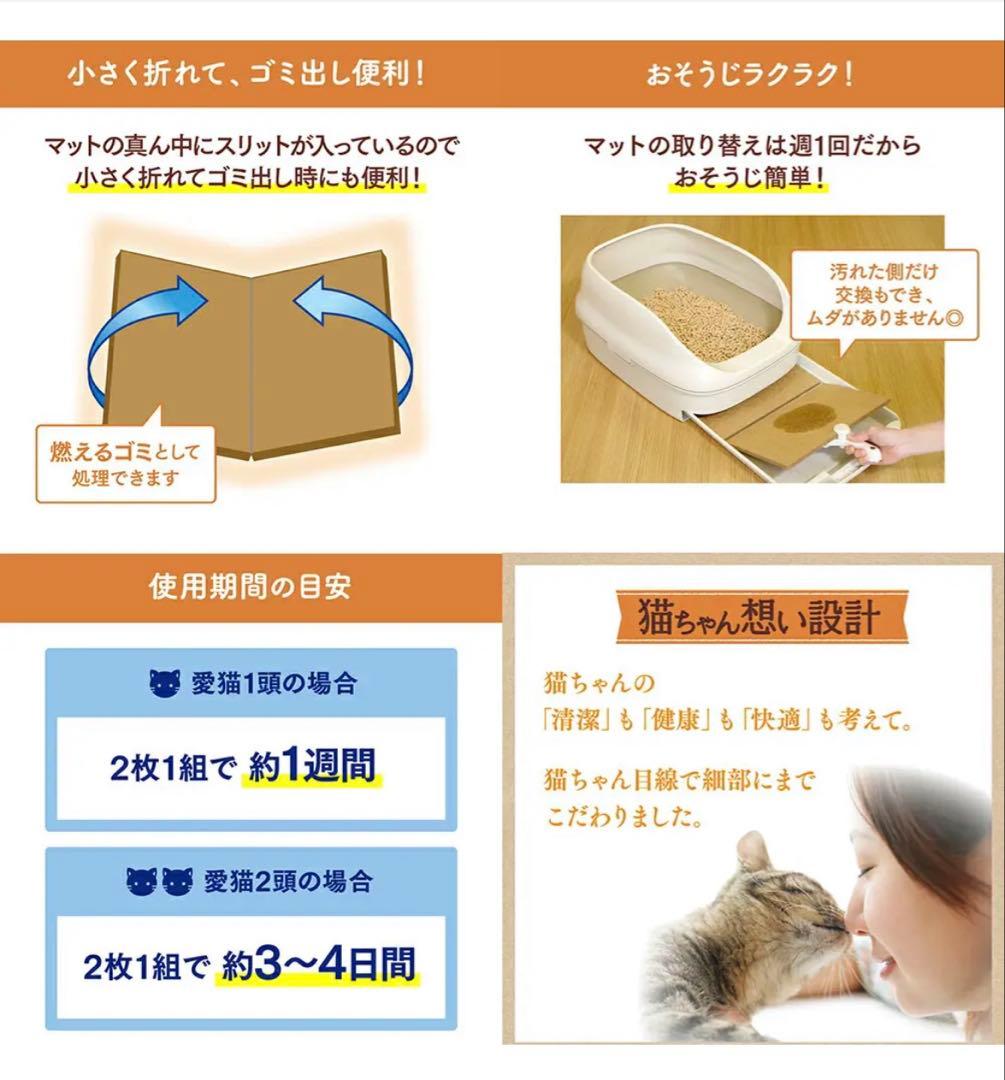 にゃんとも清潔トイレ　マット 脱臭・抗菌マット ６枚入り×１０個