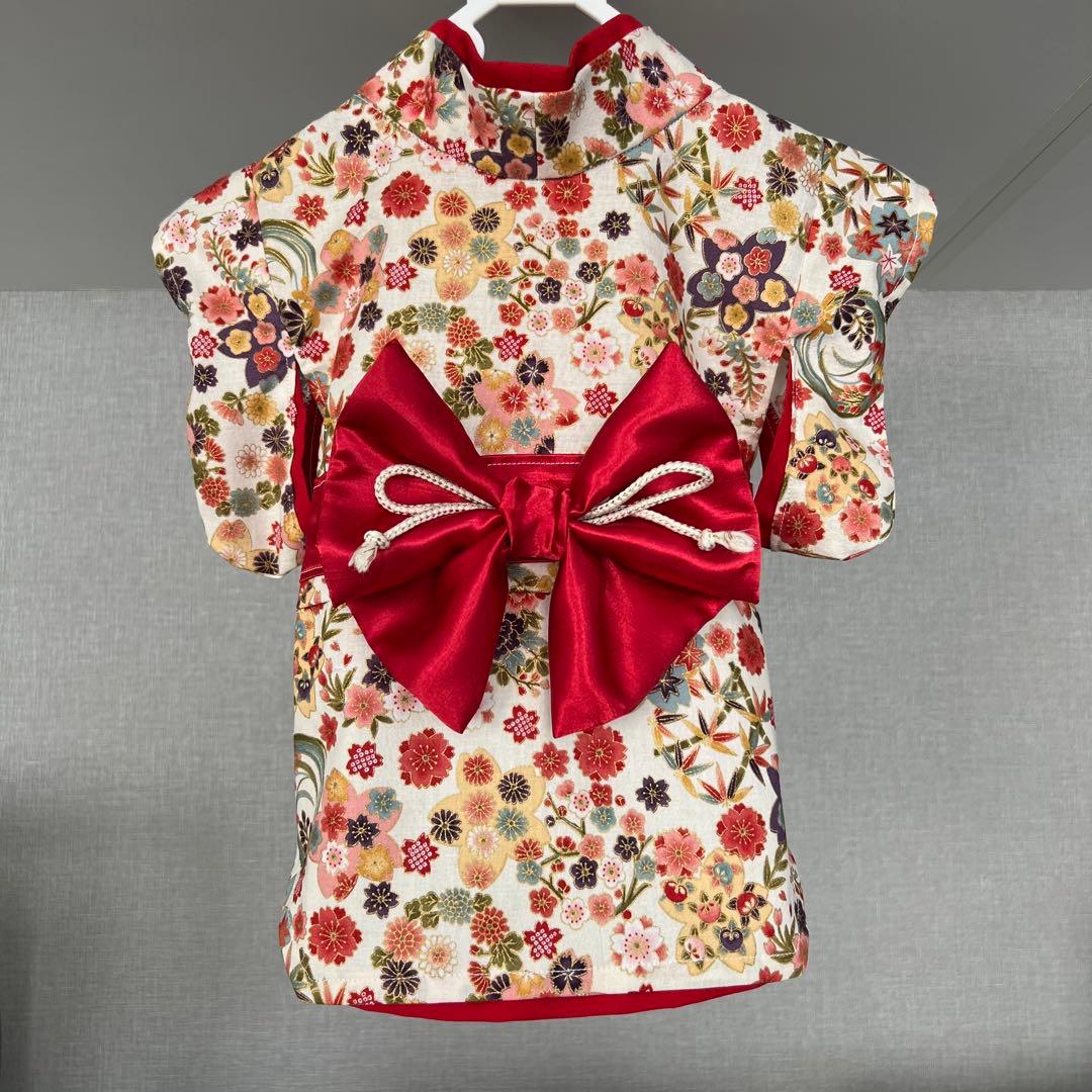 2/23【 akubi様オーダー 】ハンドメイド　犬服　着物　振袖