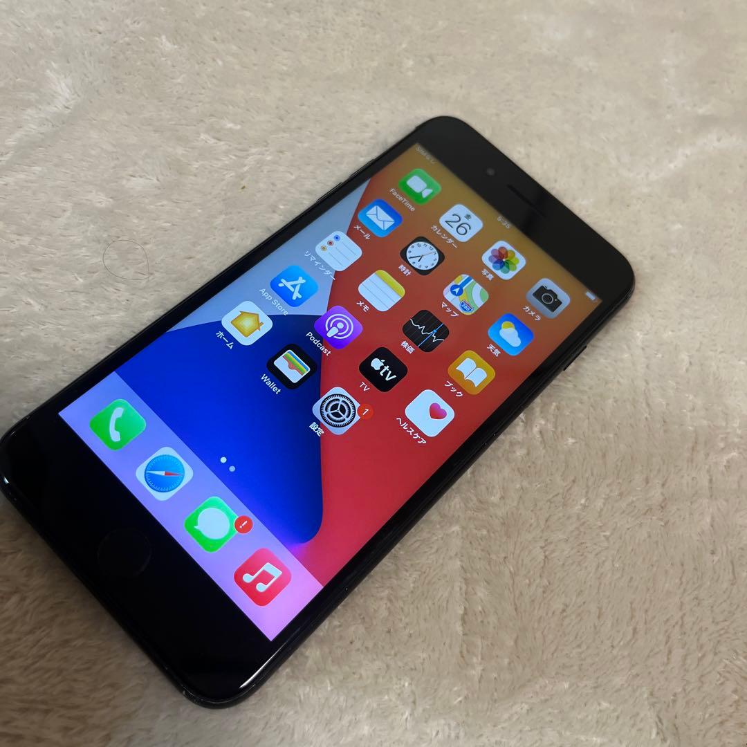バッテリー新品交換済100%！iPhone7 plus 128GB ブラック