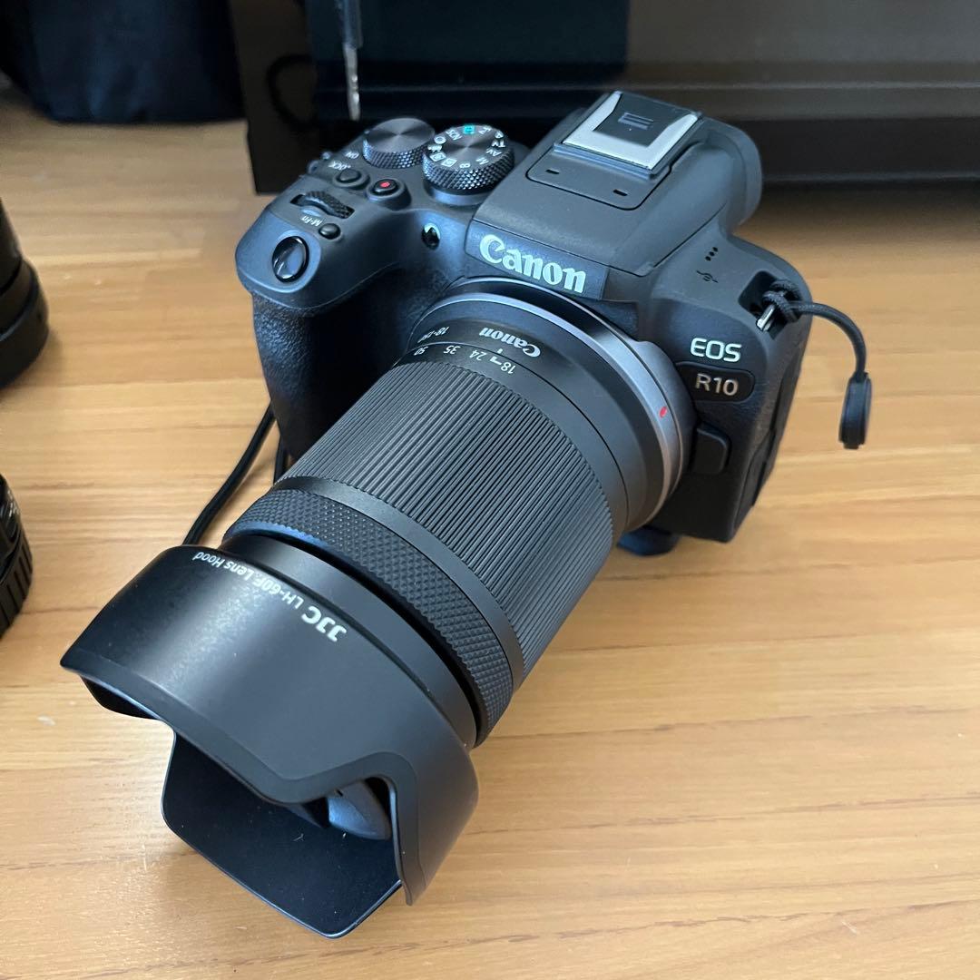 キヤノンEOS R10 RF-S18-150 別途レンズ２三脚防湿庫他付属品多数