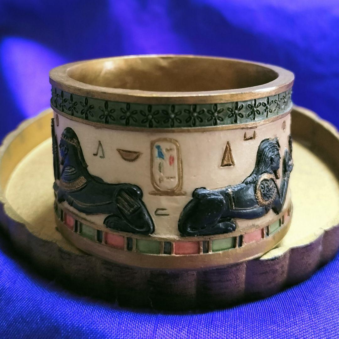 春❀得！✨民族工芸品✨古代エジプト調 神秘的レリーフ彫刻 装飾品✨貴重品小物入