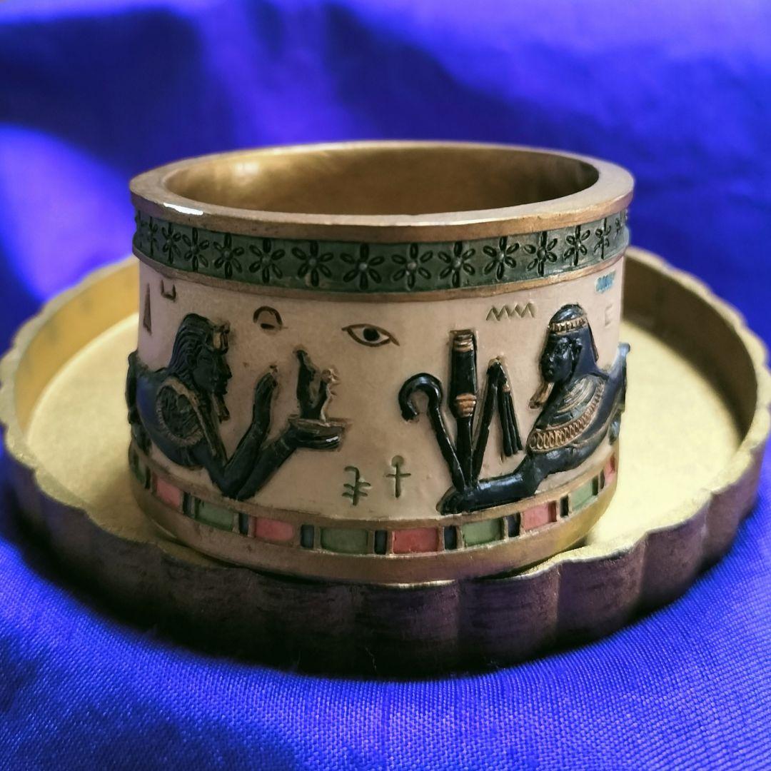 春❀得！✨民族工芸品✨古代エジプト調 神秘的レリーフ彫刻 装飾品✨貴重品小物入