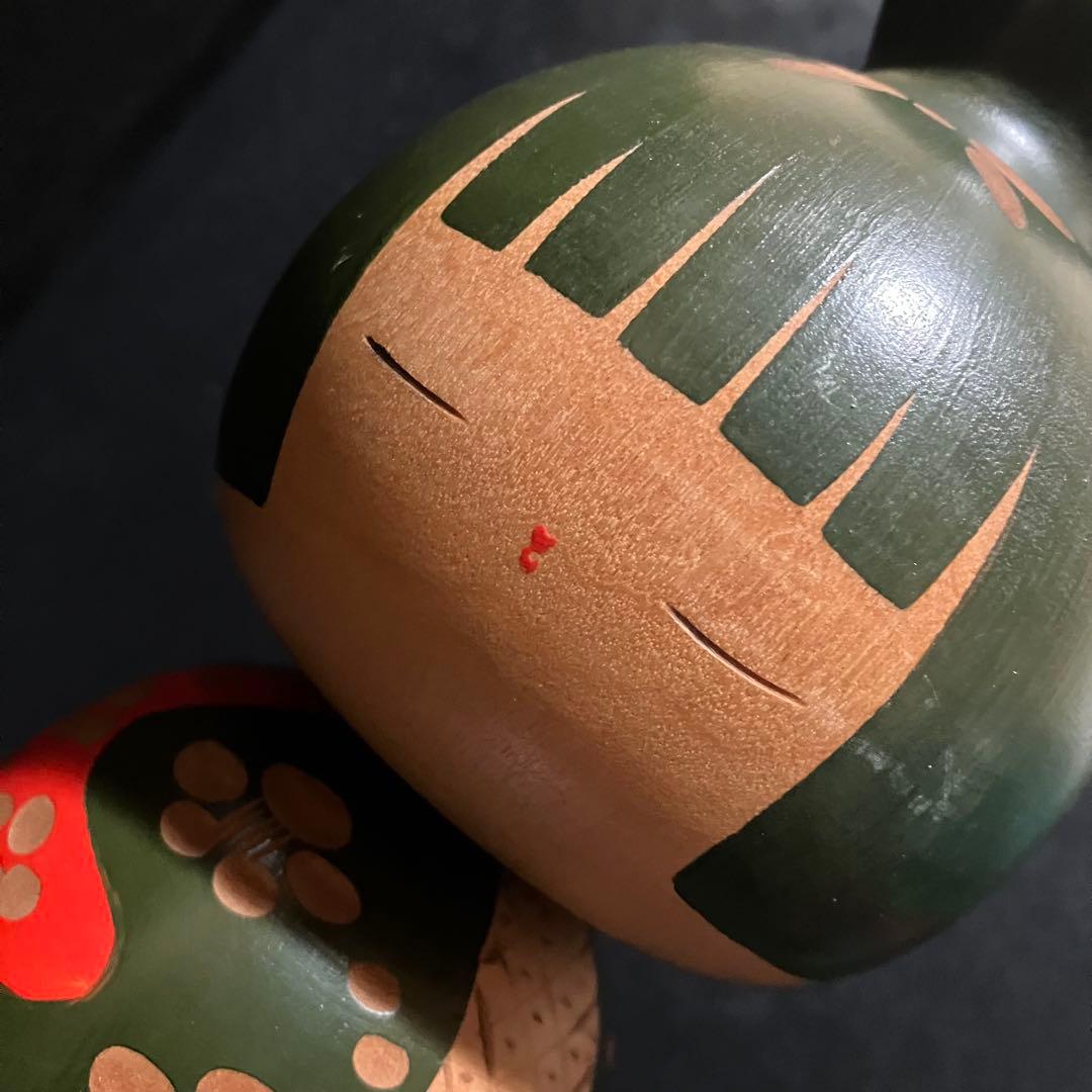 川瀬祐志作 創作こけし 高さ約23.5cm