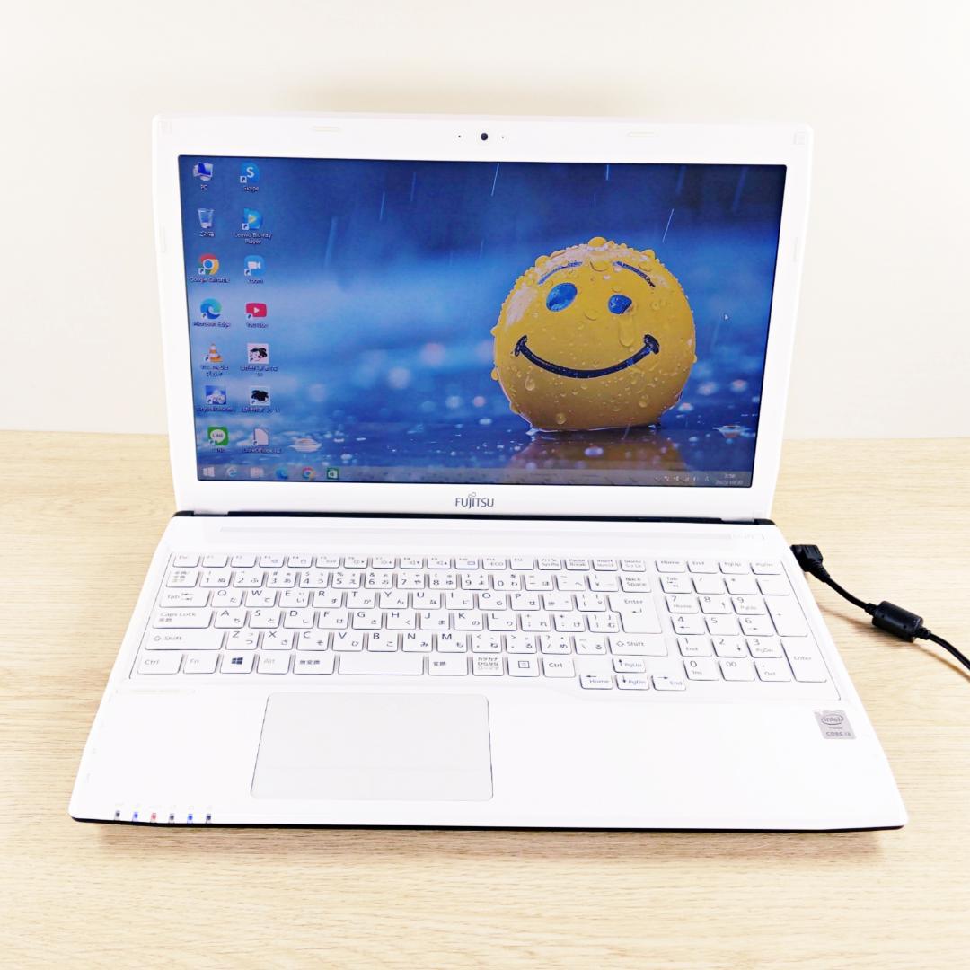 大容量750GB Windows8 ブルーレイ 富士通ノートパソコン カメラ付き