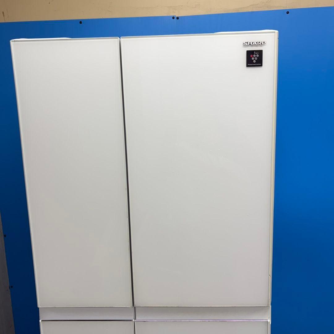 884 SHARP　ガラストップ　大型冷蔵庫　480L 自動製氷　フレンチドア