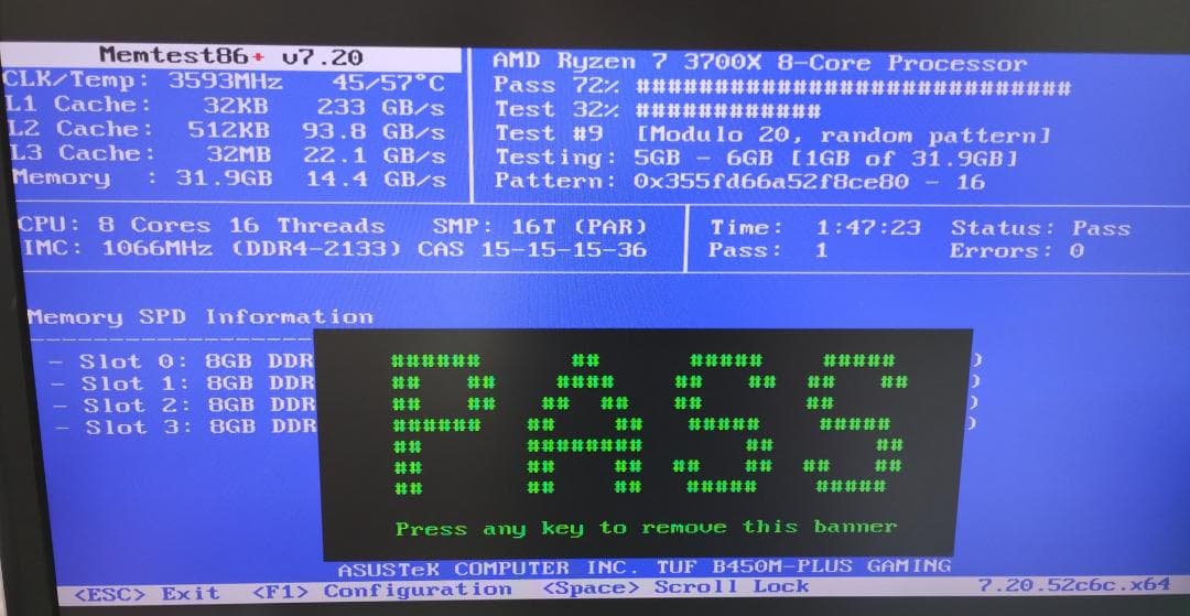 32GB（8GB×4枚） DDR4　SK hynix メモリ PC4-2133P