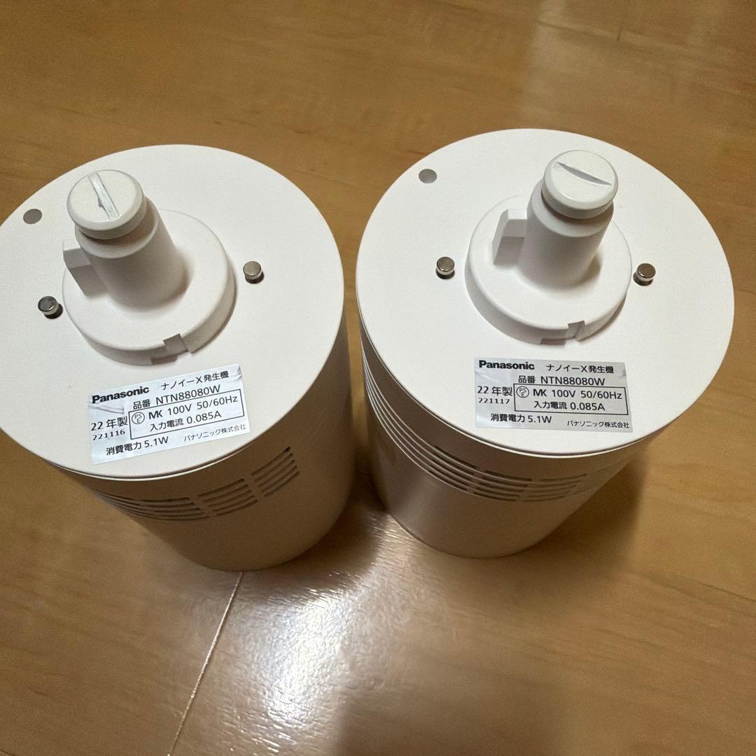 パナソニック NTN88080W 2台セット ナノイーX発生機 空気清浄