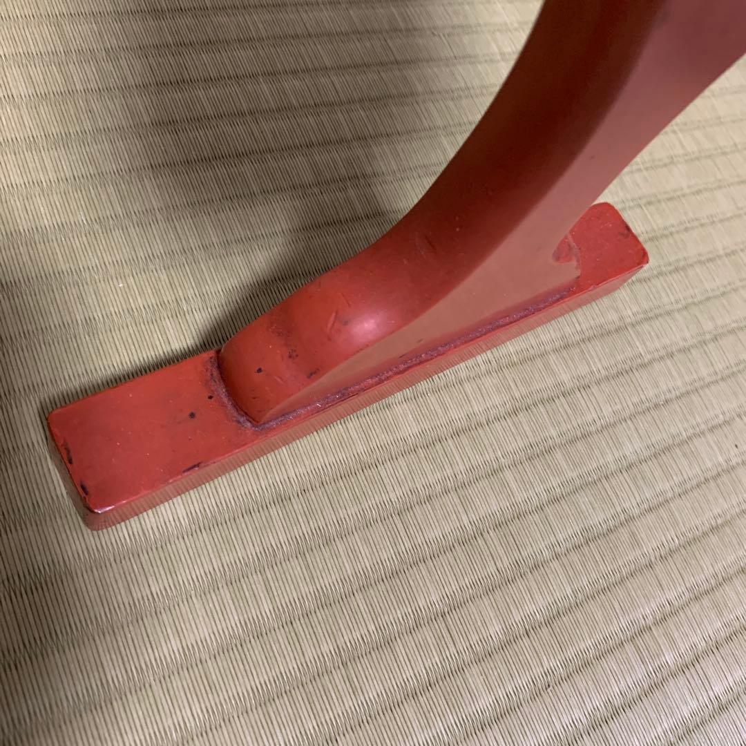 根来塗り きょうそく 二つ組　古民具 アンティーク