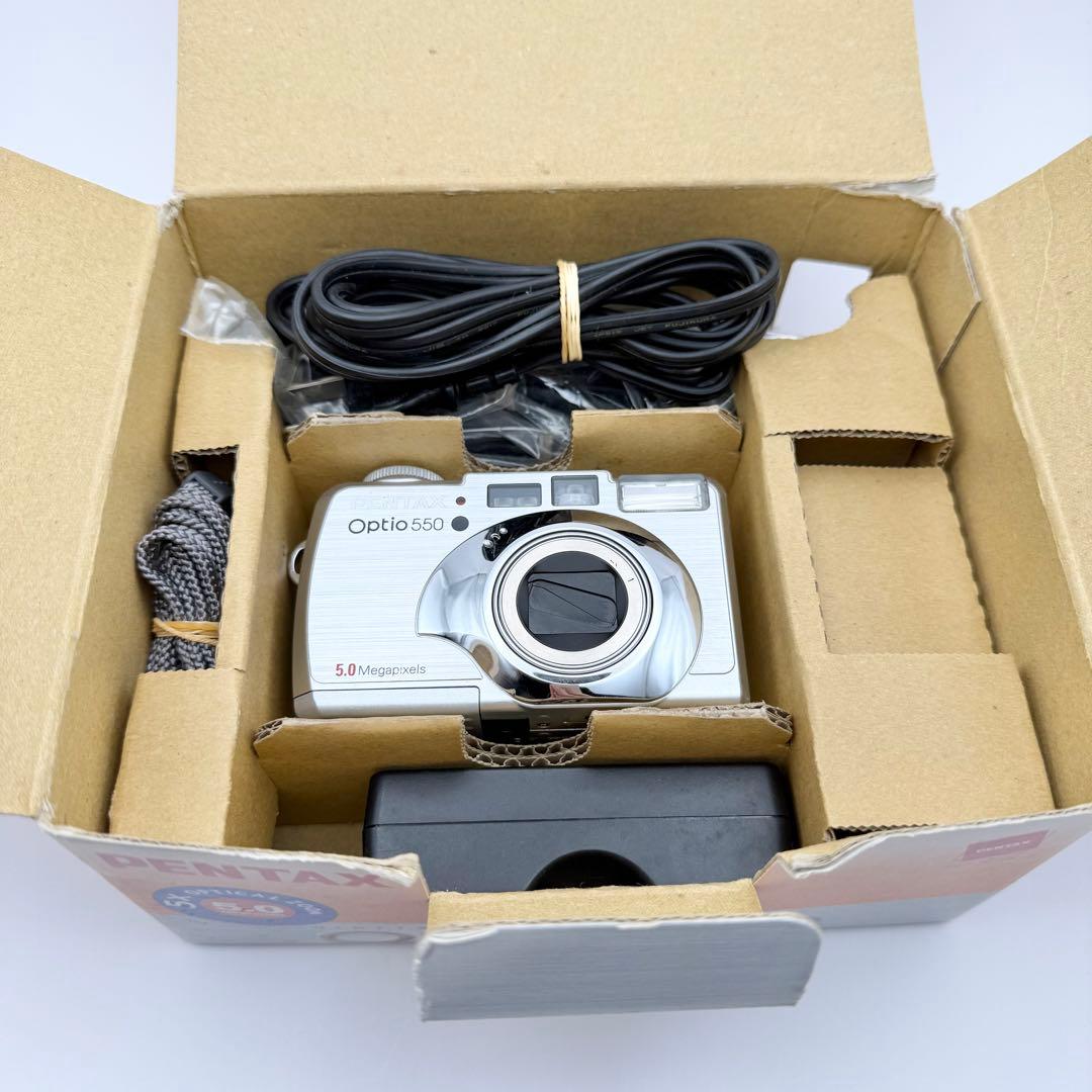 【完品】PENTAX Optio 550 箱付 動作OK SD保存可 コンデジ
