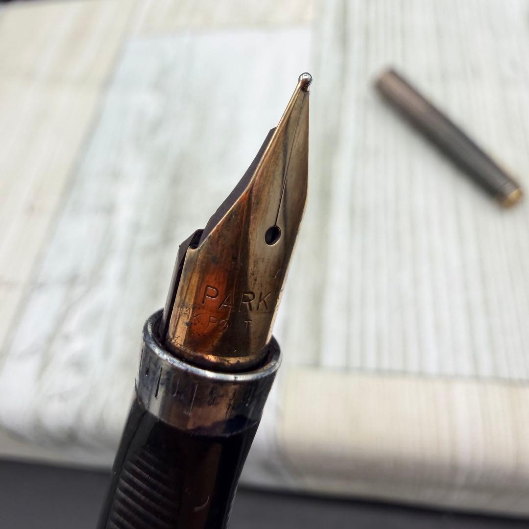 Parker パーカー スターリングシルバー ペン先14K 万年筆