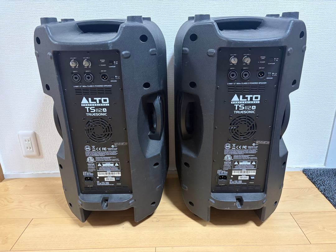 ALTO TS112A パワードPAスピーカー/K&Mスタンド 各2本セット