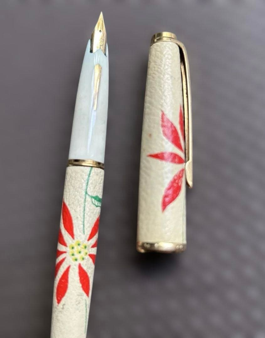 platinum プラチナ 万年筆 ペン先18金刻印　細字