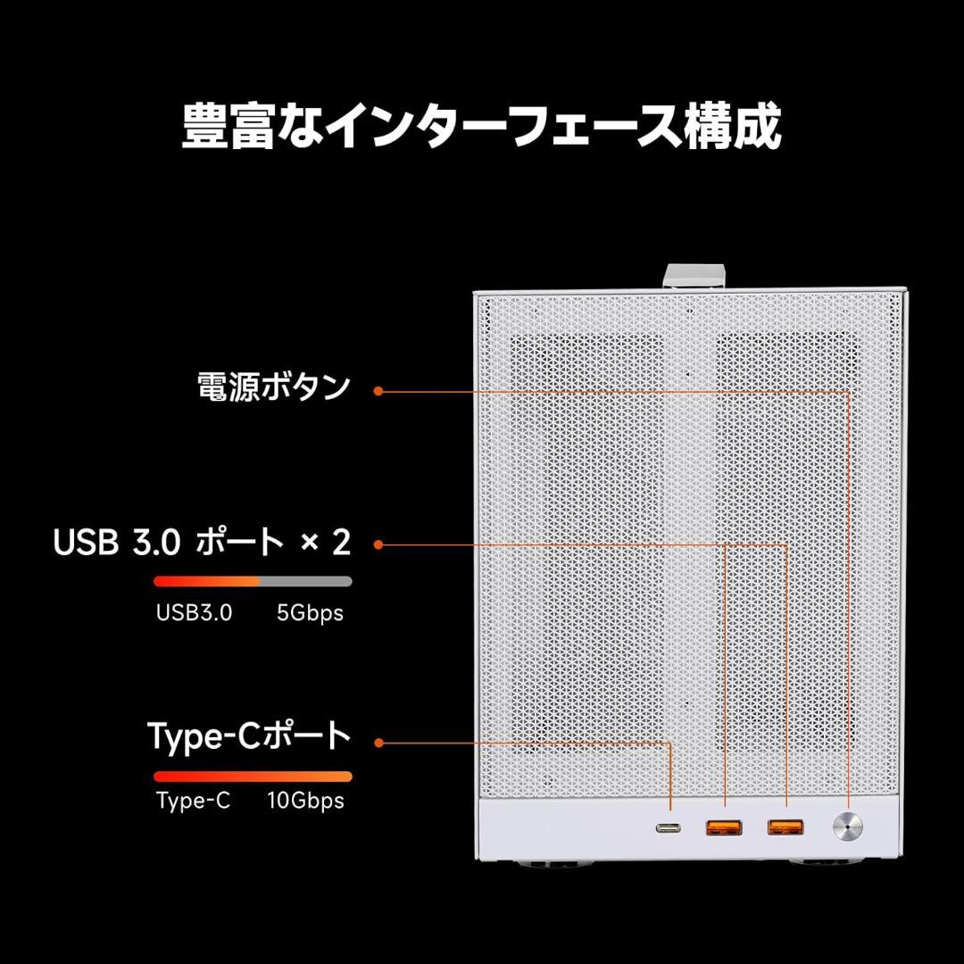 【開封済み・未使用】PCCOOLER　PCケース　K101　Mini-ITX