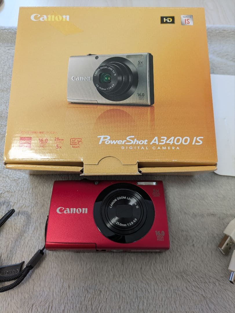 Canon PowerShot A3400 IS レッド