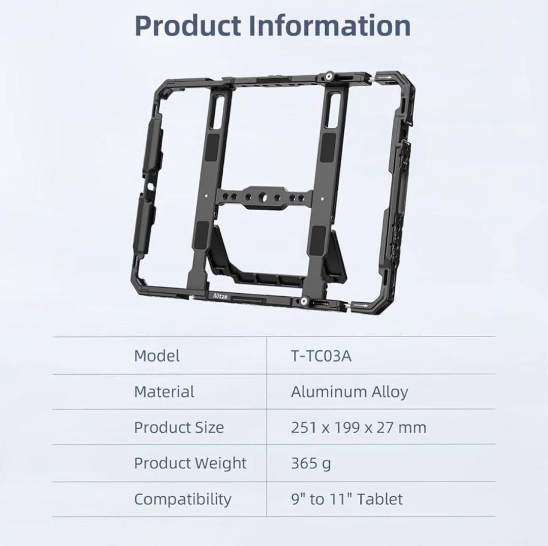 Nitze ケージ iPad-Air 1~6世代 11インチ iPad 用