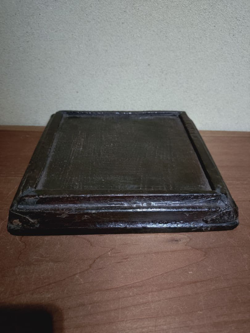 李朝 木地四方 煎茶盆 木地盆 茶道具