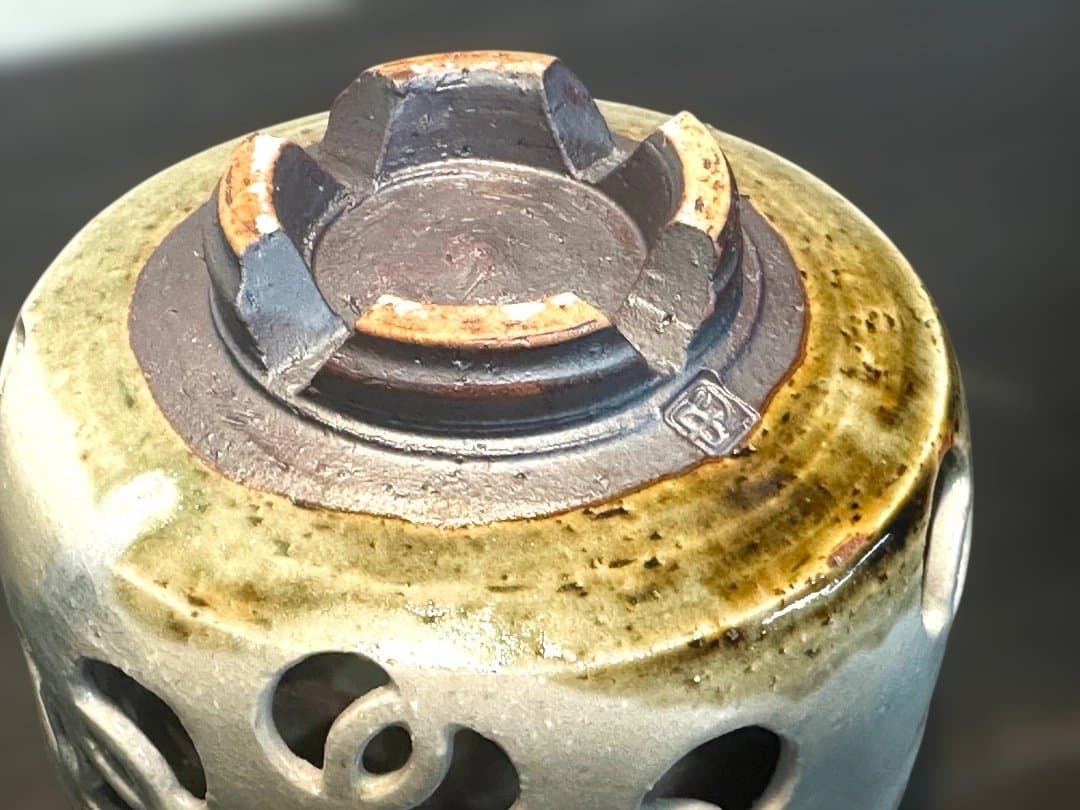 新品　透し彫り　抹茶碗　みなと焼　秋田　木箱入　プレゼント　母の日　海外への土産