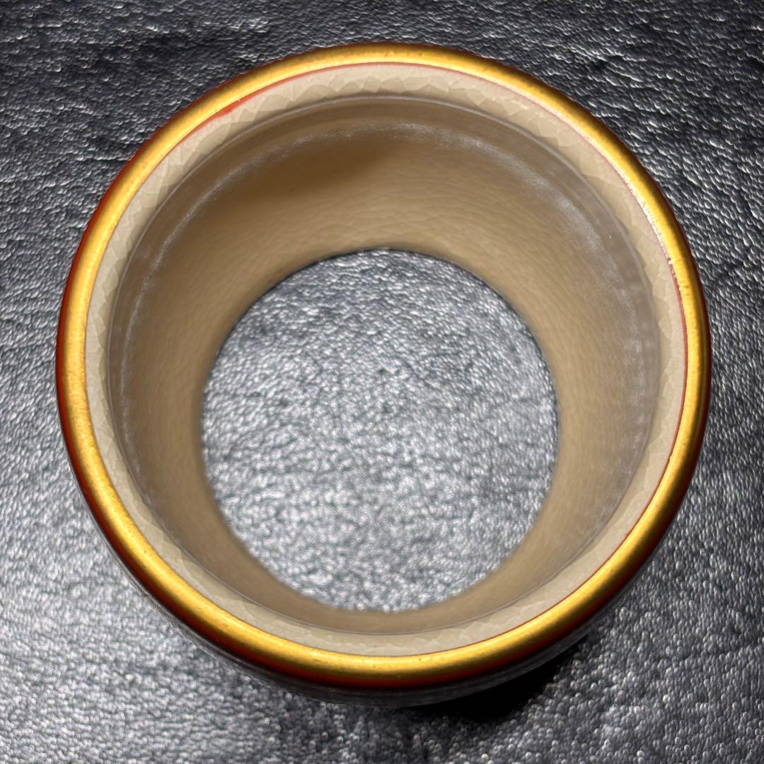 ★茶道具/陶磁器！金襴手 皆具！鳴滝窯『橋本 城岳』作！共箱！★