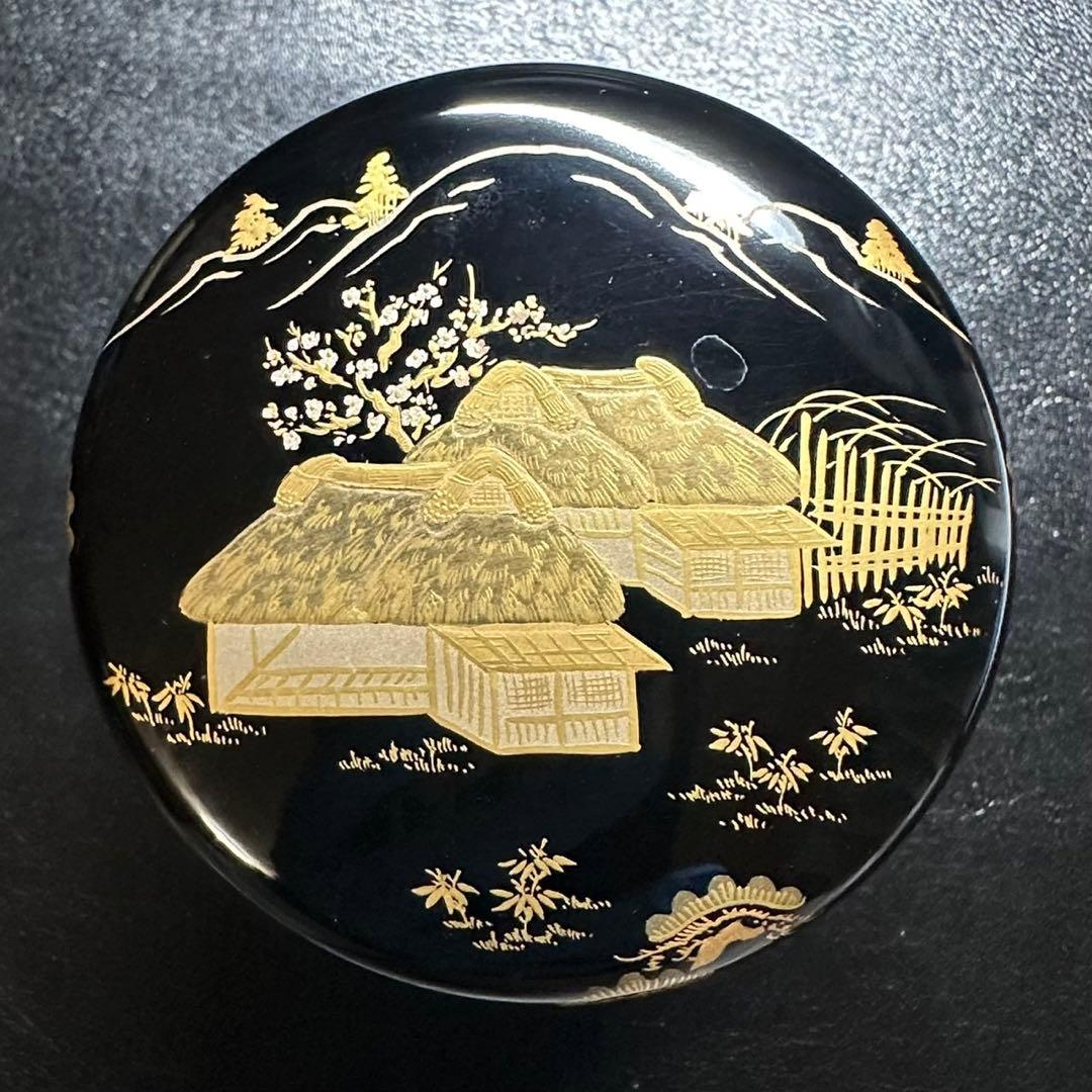 ★茶道具/漆塗工芸/蒔絵！田舎家 大棗！『宗祥』作！共箱！★