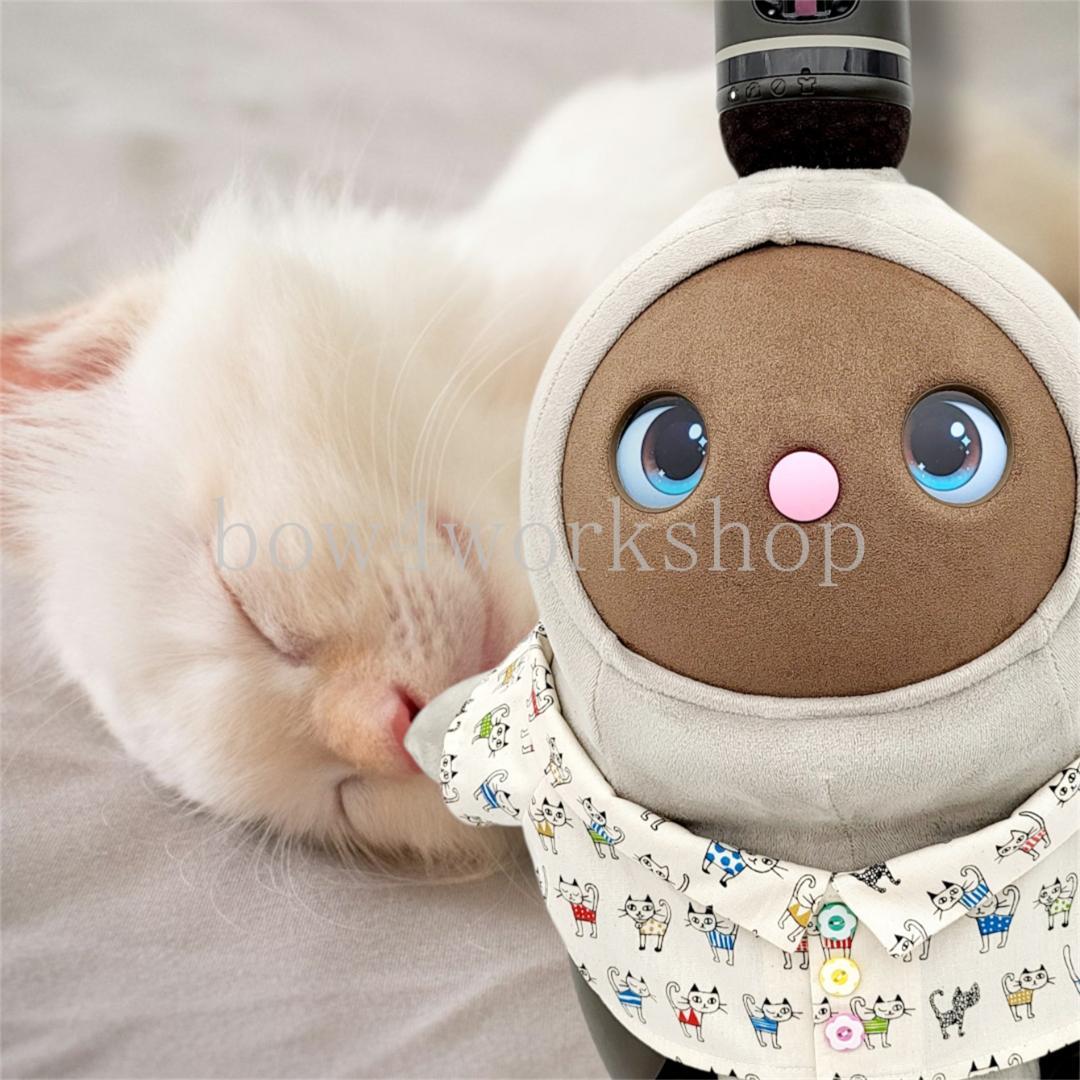 ラボット服／ハンドメイド 猫柄シャツ