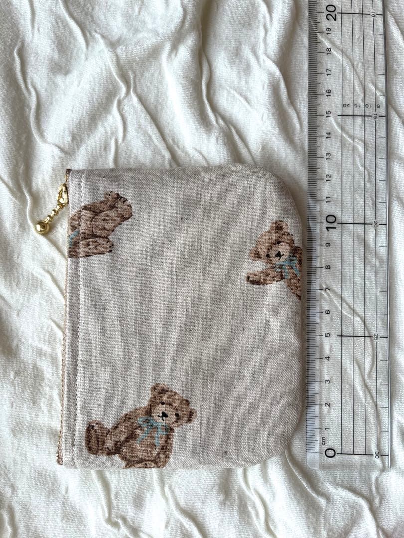 専用✳︎SALE✳︎ハンドメイド✳︎ポーチ付きティッシュケース　テディベアリネン生地