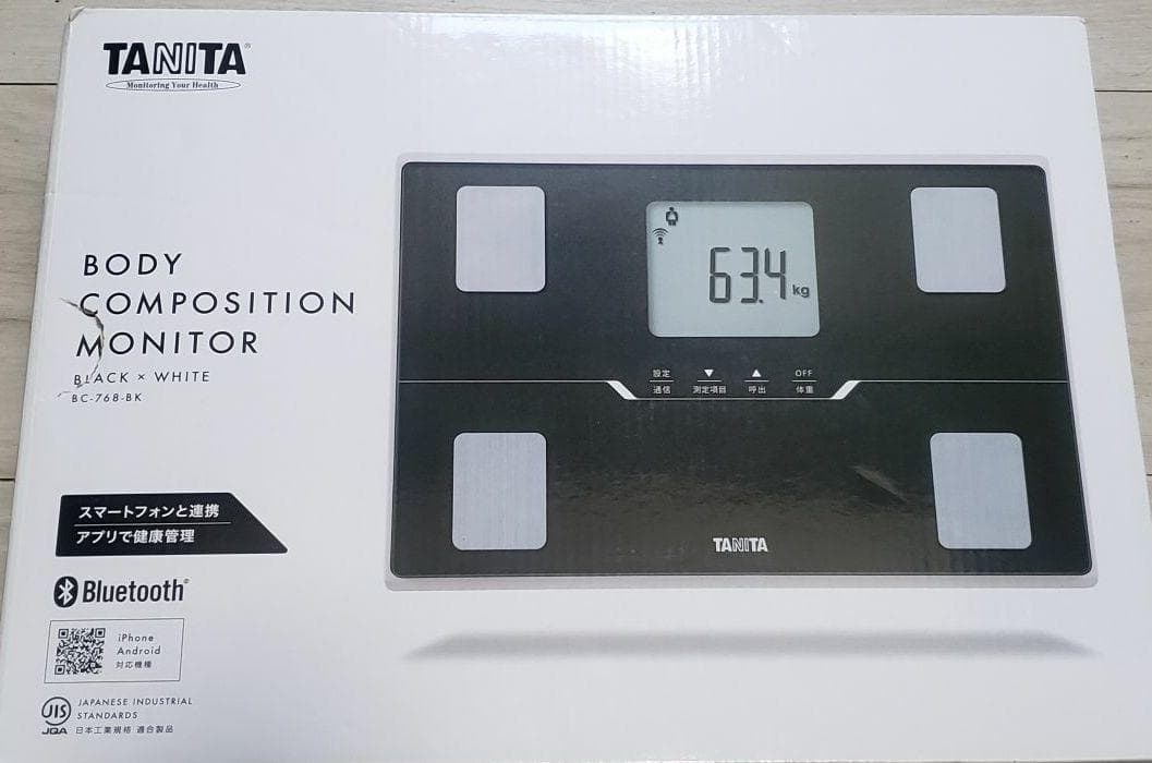 【新品】タニタ 体重計 体組成計 スマホ連動 ヘルスメーター 黒 BC768BK