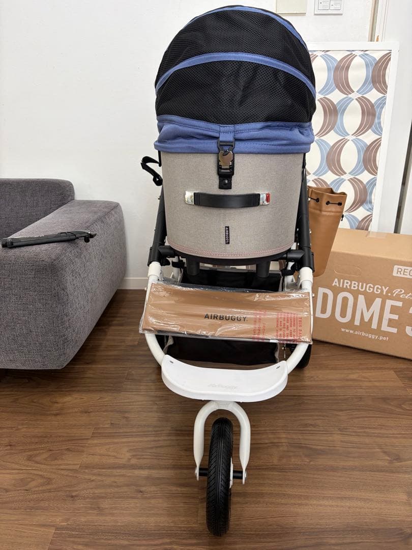 極美品　エアバギー　DOME3 レギュラー　ナイルブルー　ペットカート