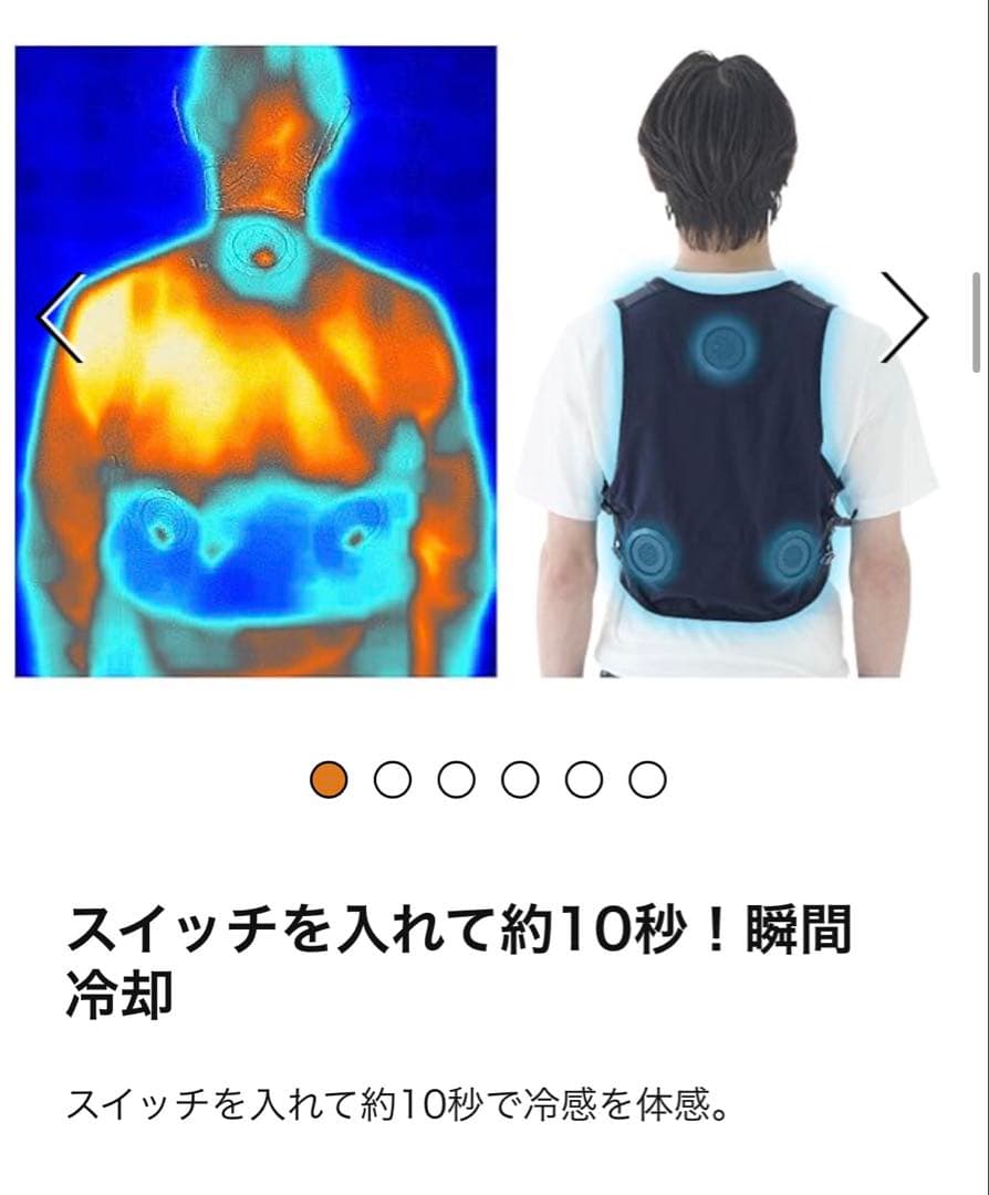 ロゴス　ブラック　ペルチェベスト