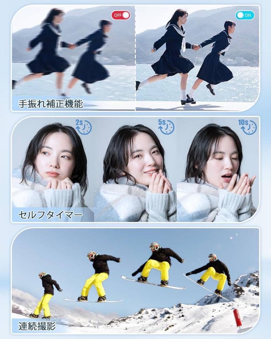 Anteam 4K デジタルカメラ ホワイト