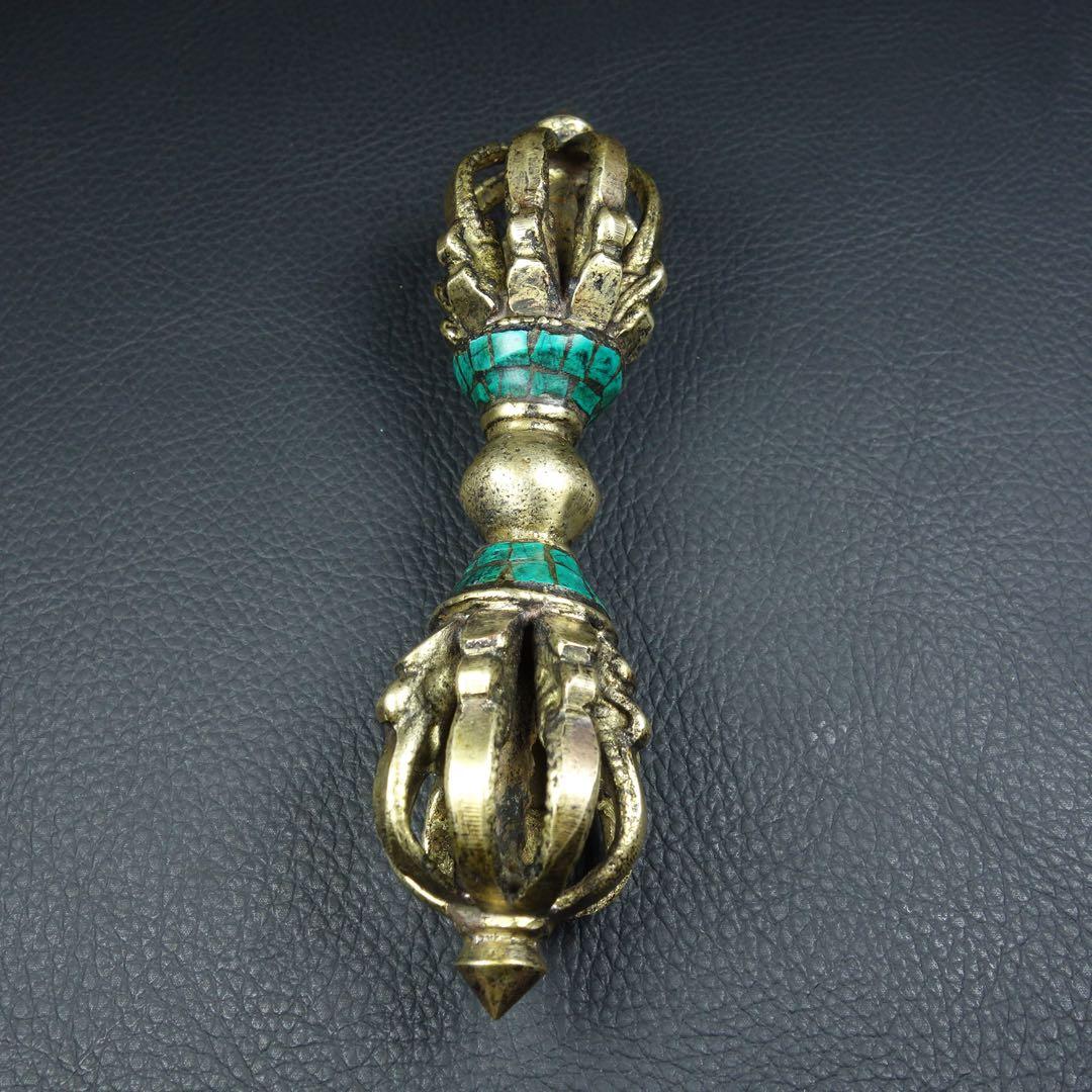 清時代 チベット T仏教法器 金剛杵 銅製 御守り 仏像 仏教 置物 骨董品