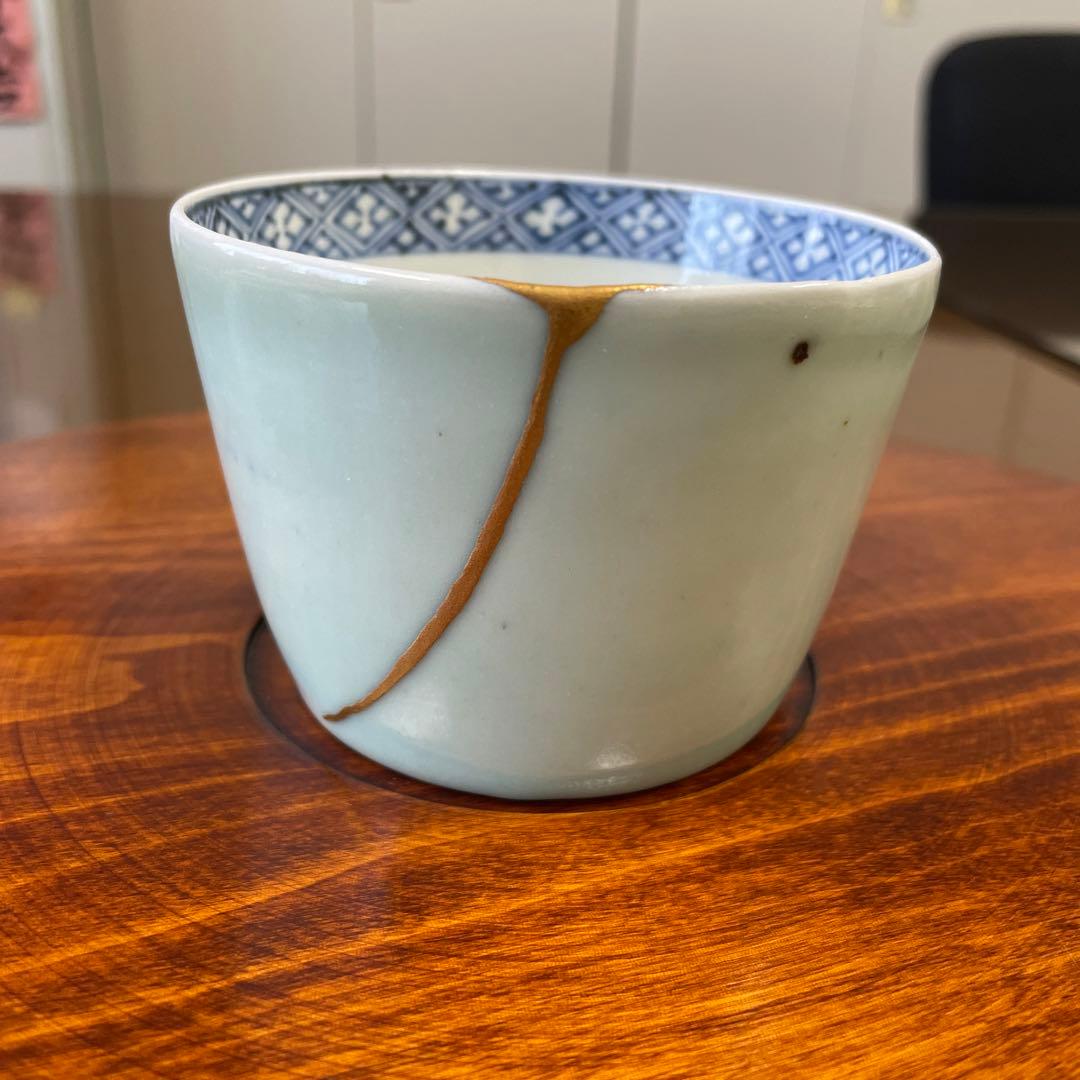 古伊万里　江戸初期　金継ぎ　美品　芸術品　間下紗卍