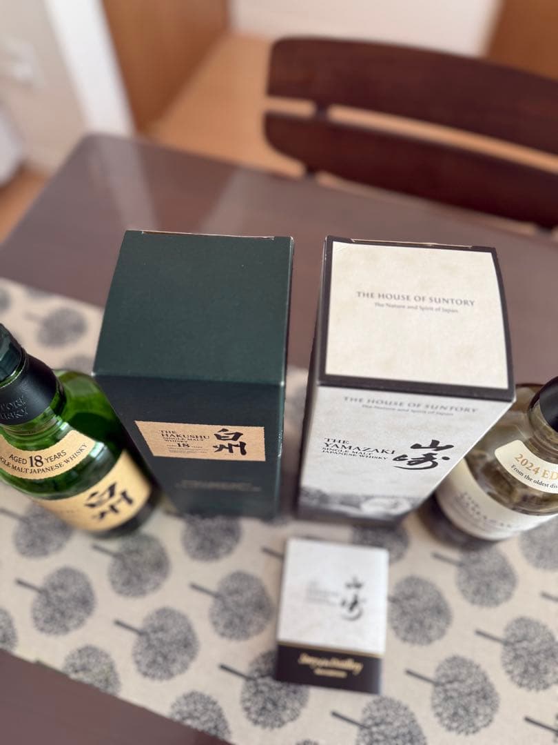白州18年&山崎2024EDITION空瓶&外箱セット