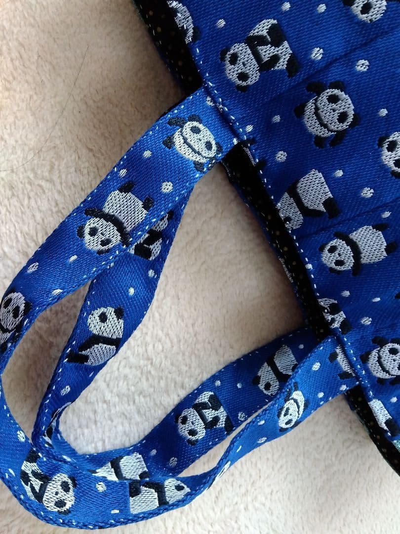 パンダ　畳縁　トートバッグ　ハンドメイド　1点限り　バッグ　伝統　日本