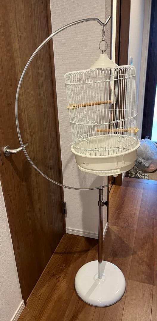 美品★HOEI半月スタンド　鳥籠＆専用ヒーターセット★