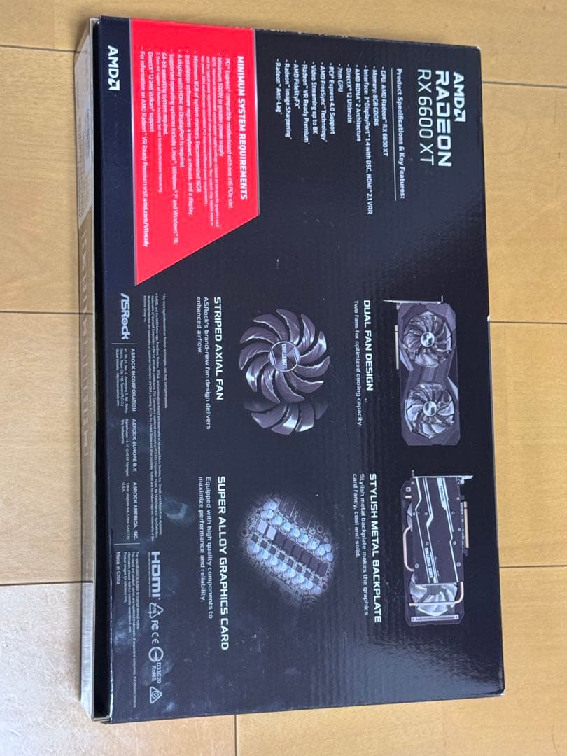 グラフィックボード・グラボ・ビデオカード ASRock Radeon RX 6600 XT OC Edition