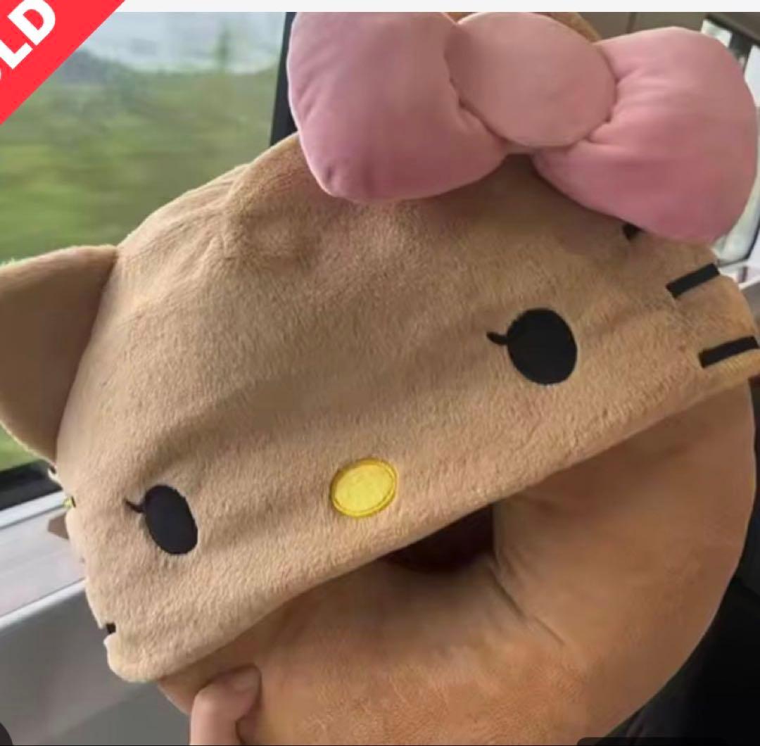 新品未使用大人気キティちゃんネックピローハローキティ ワンホンスナ系キティ