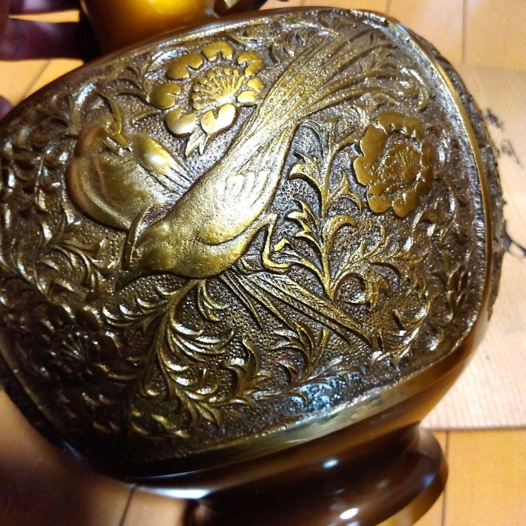 金属製花瓶 龍仙作 木箱付き